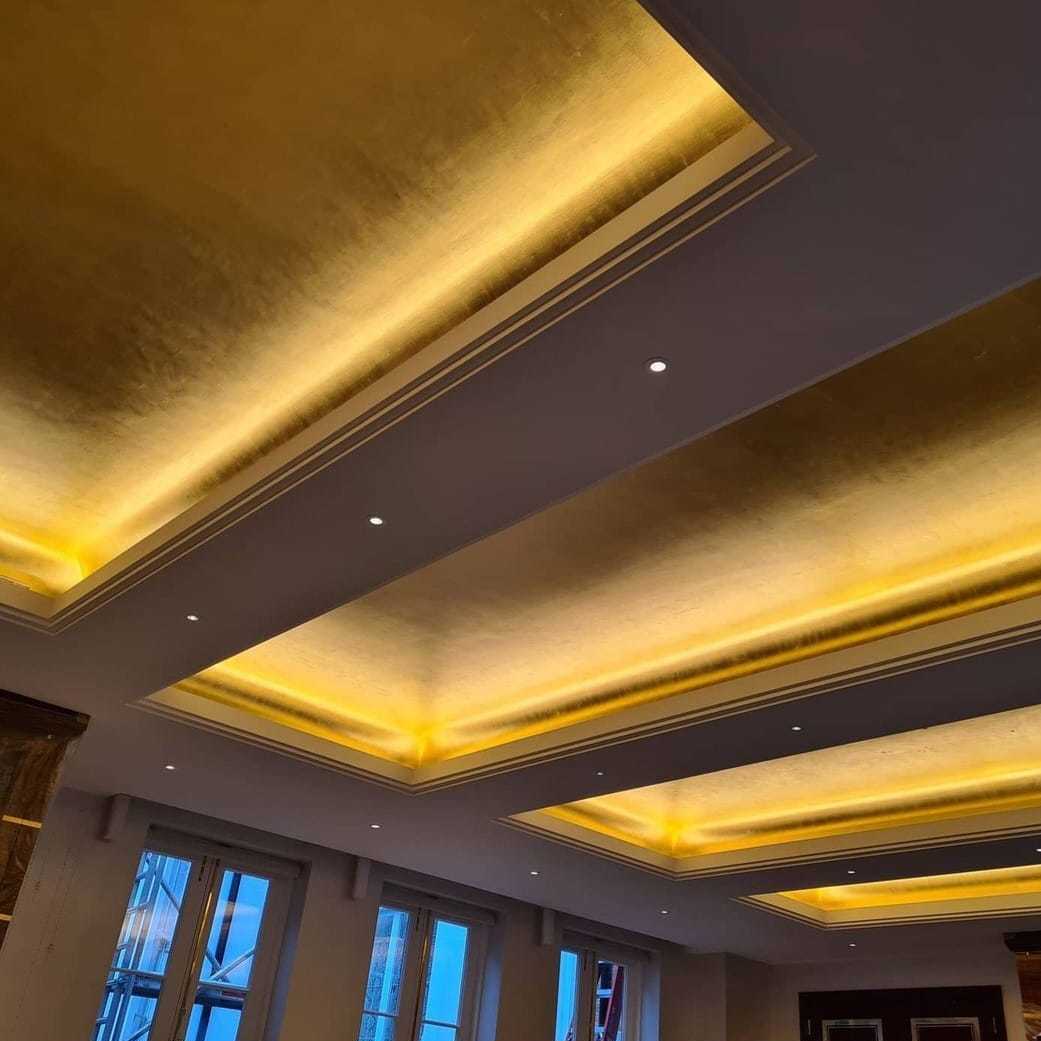 Recently completed these beautifully gilded coffered ceilings in 23.5 carat gold leaf in a luxury Mayfair residence.